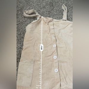 Cute sand color Denim Overalls.